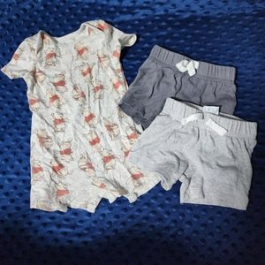 Shorts romper with 2 shorts